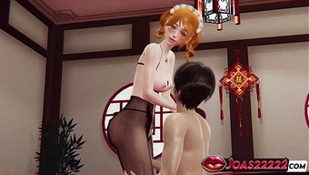 Sıcak Yılbaşı Tavşan Cosplay’i, Külotlu Çoraplı 3d Hentai’de, Parmaklanıp Titretiliyor, Fışkırtıyor.