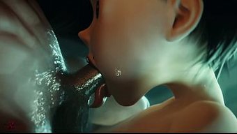 Seksi Milf, Kocaman Memeleriyle Yatakta Tam Bir Kabus.